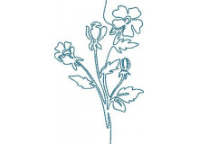 Stickdatei - Garden Flowers Lineart 7 Storchenschnabel